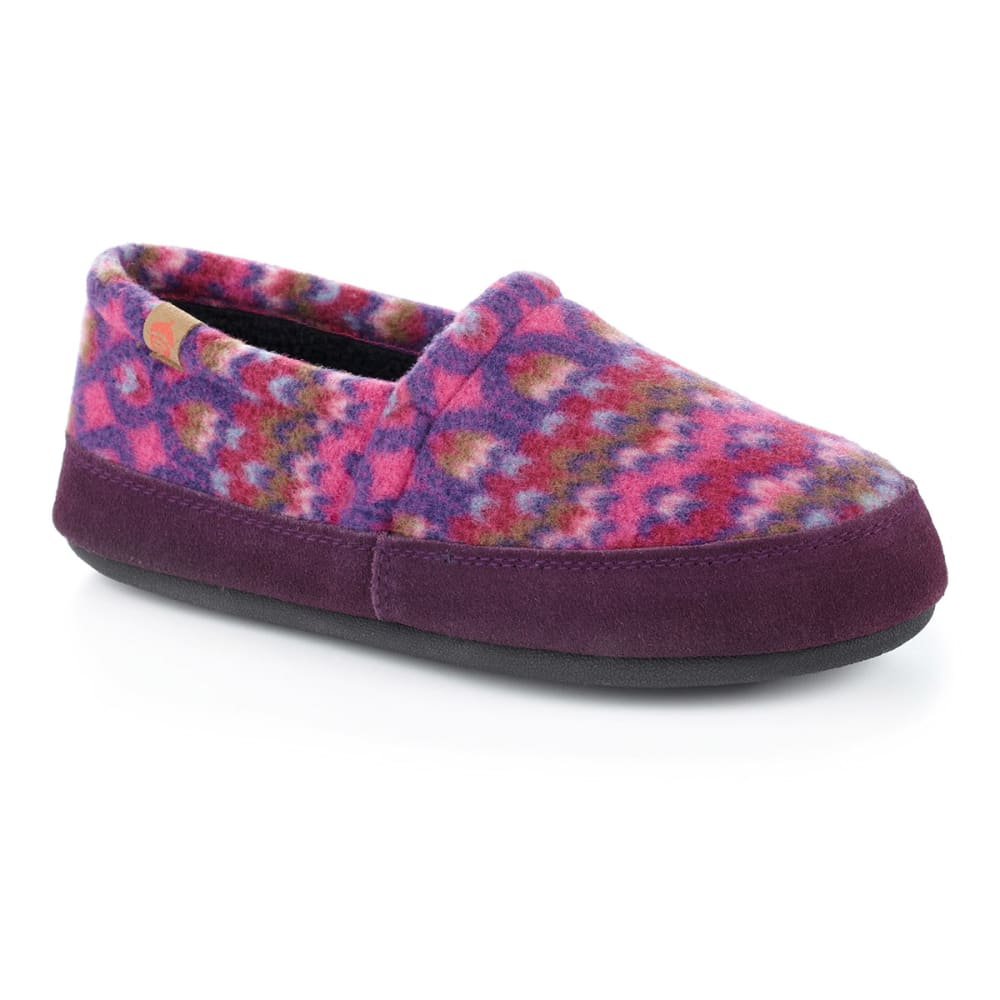 ACORN Women&#39;s Moc Slippers, Magenta Cable