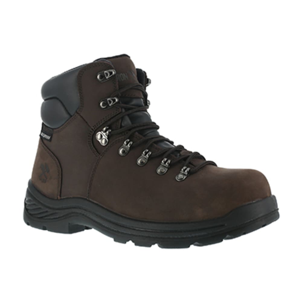 Iron Age Men&#039;s Tiller Composite Toe 6 In. Plain Toe Waterproof Hiking Shoes, Brown