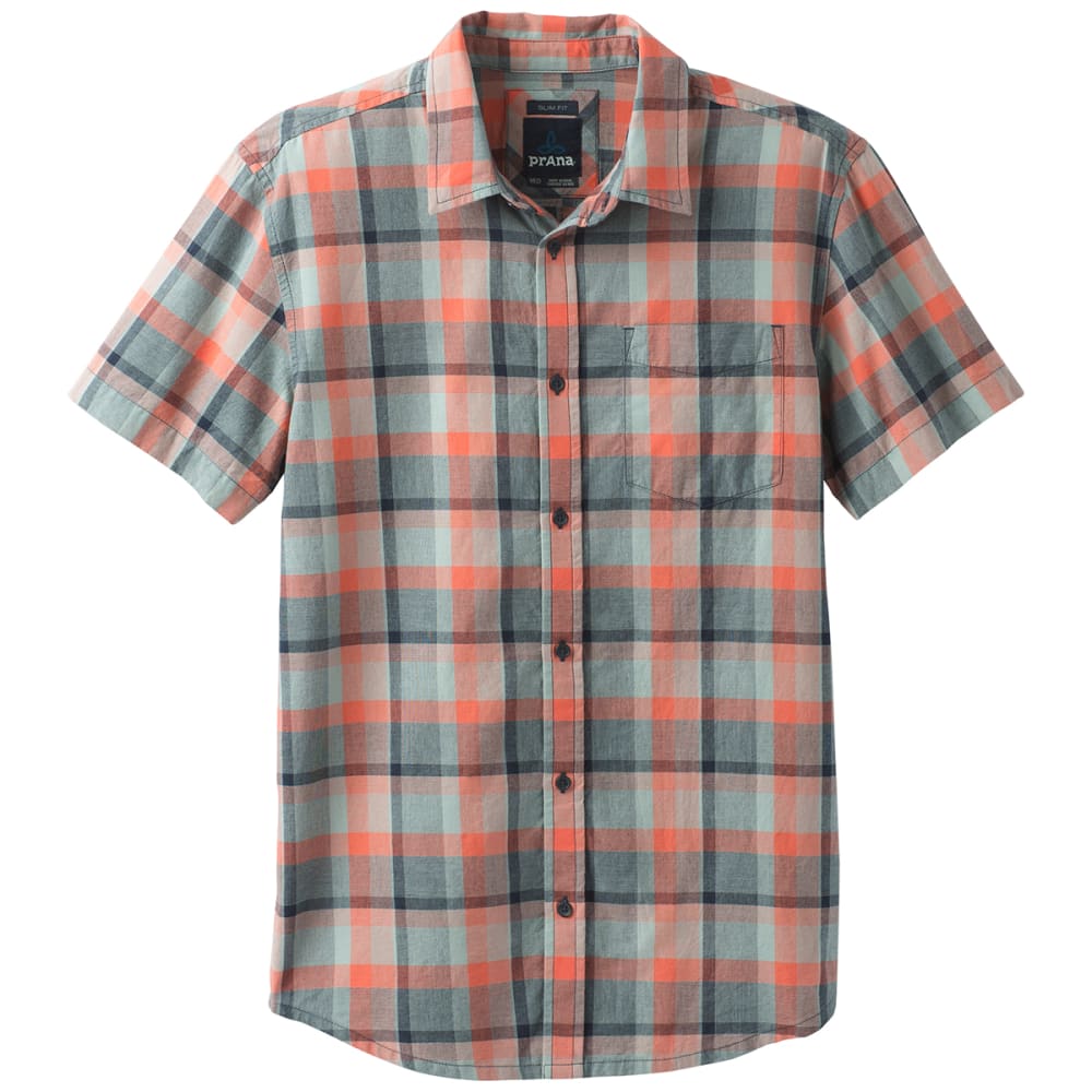 Prana Men&#039;s Bryner Slim Woven Short-Sleeve Shirt - Size S