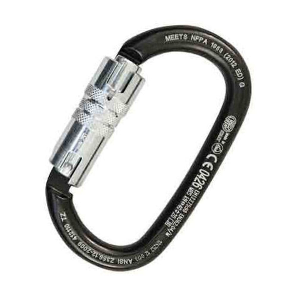 Kong Usa Ovalone Steel Ansi Twist-lock Carabiner - Black