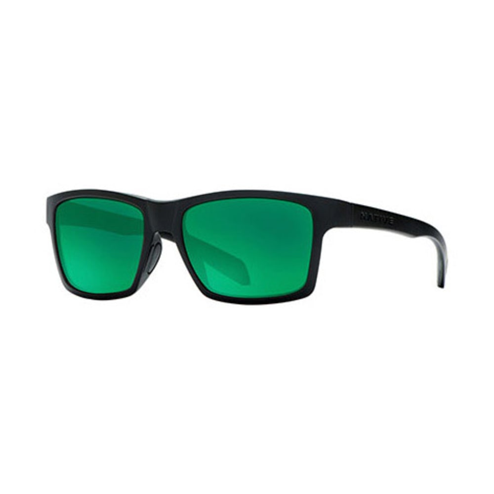 Native Flatirons Sunglasses, Asphalt/green Reflex - Black