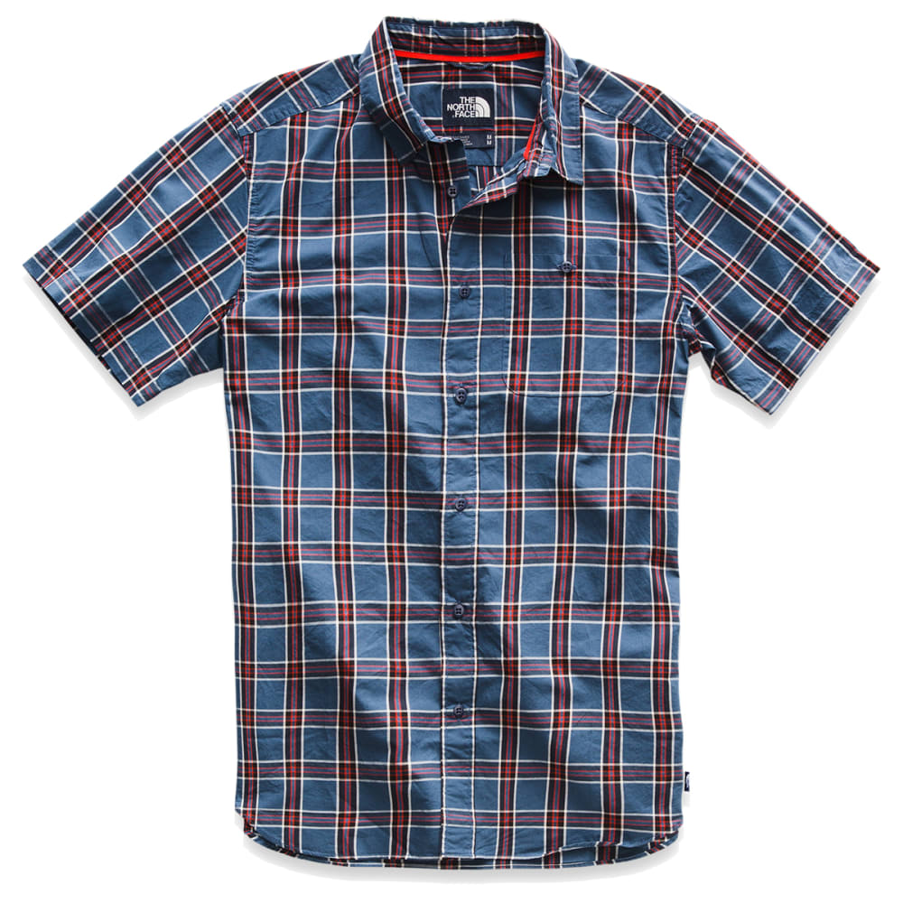 The North Face Mens Buttonwood Short Sleeve Shirt Blue Size M