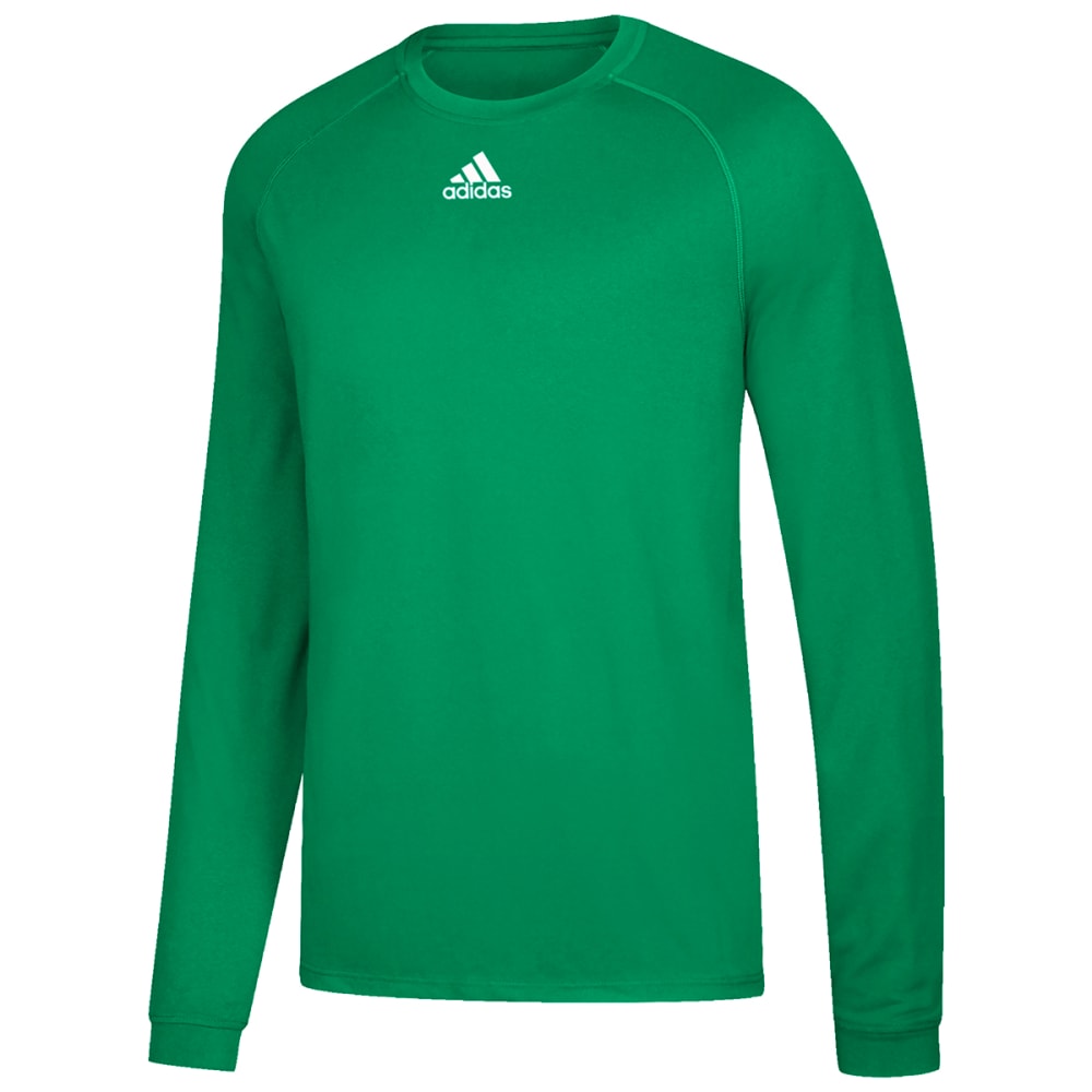 Adidas Mens Climalite Long Sleeve Tee Green