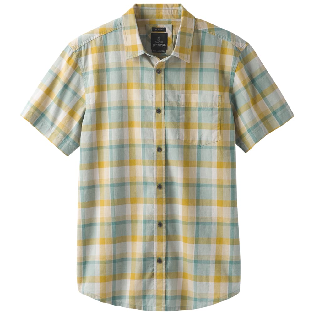Prana Men&#039;s Bryner Slim Woven Short-Sleeve Shirt - Size M