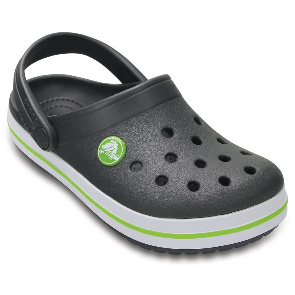 Crocs Boys&#039; Crocband Clogs, Graphite/volt Green - Size 13
