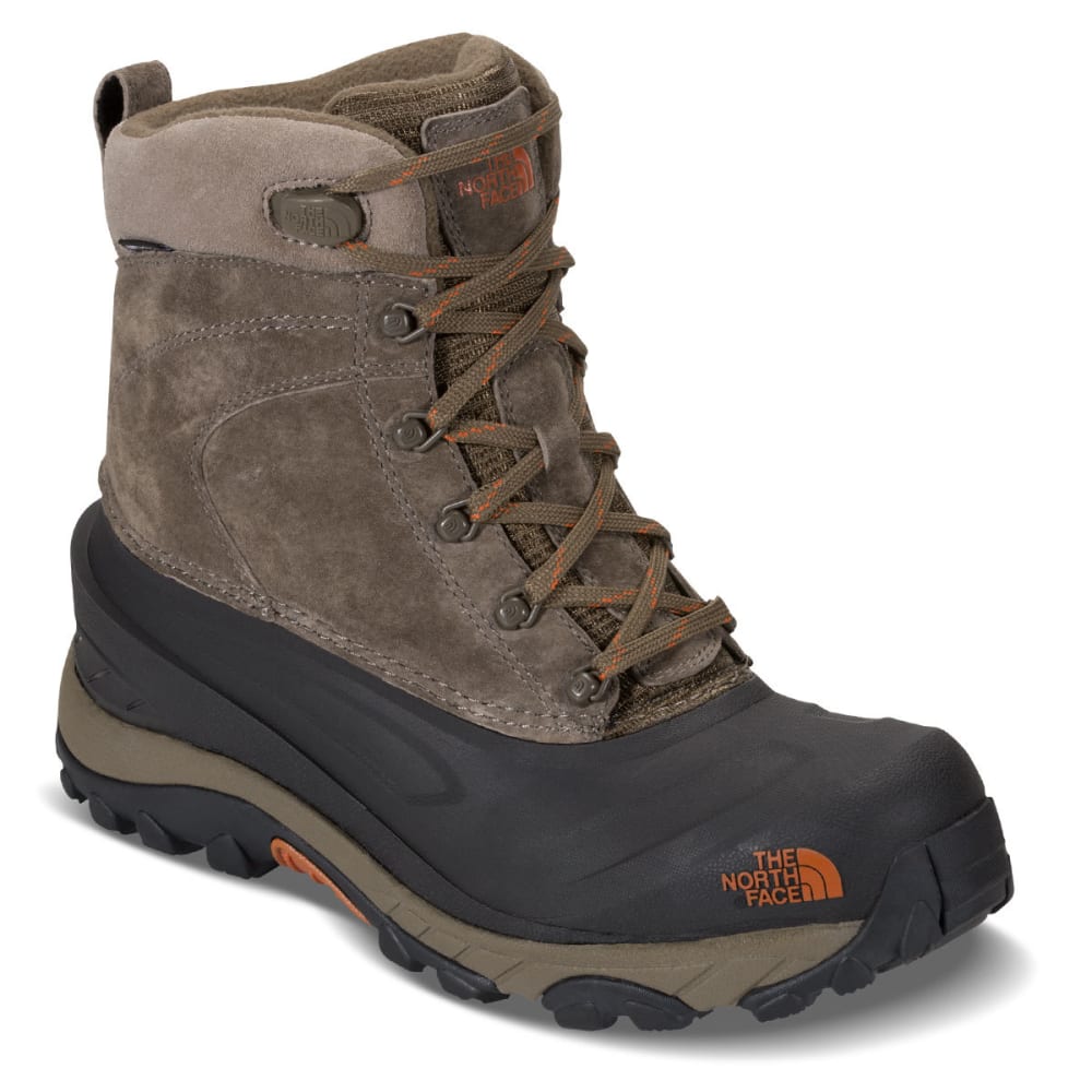 The North Face Men&#039;s Chilkat Iii Lace-Up Mid Waterproof Winter Boots, Mudpack Brown/bombay Orange