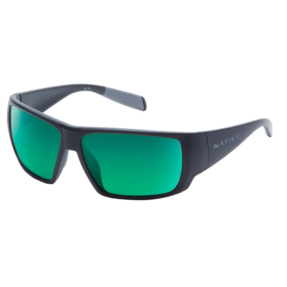 Native Eyewear Sightcaster Sunglasses, Matte Black/green Reflex - Black