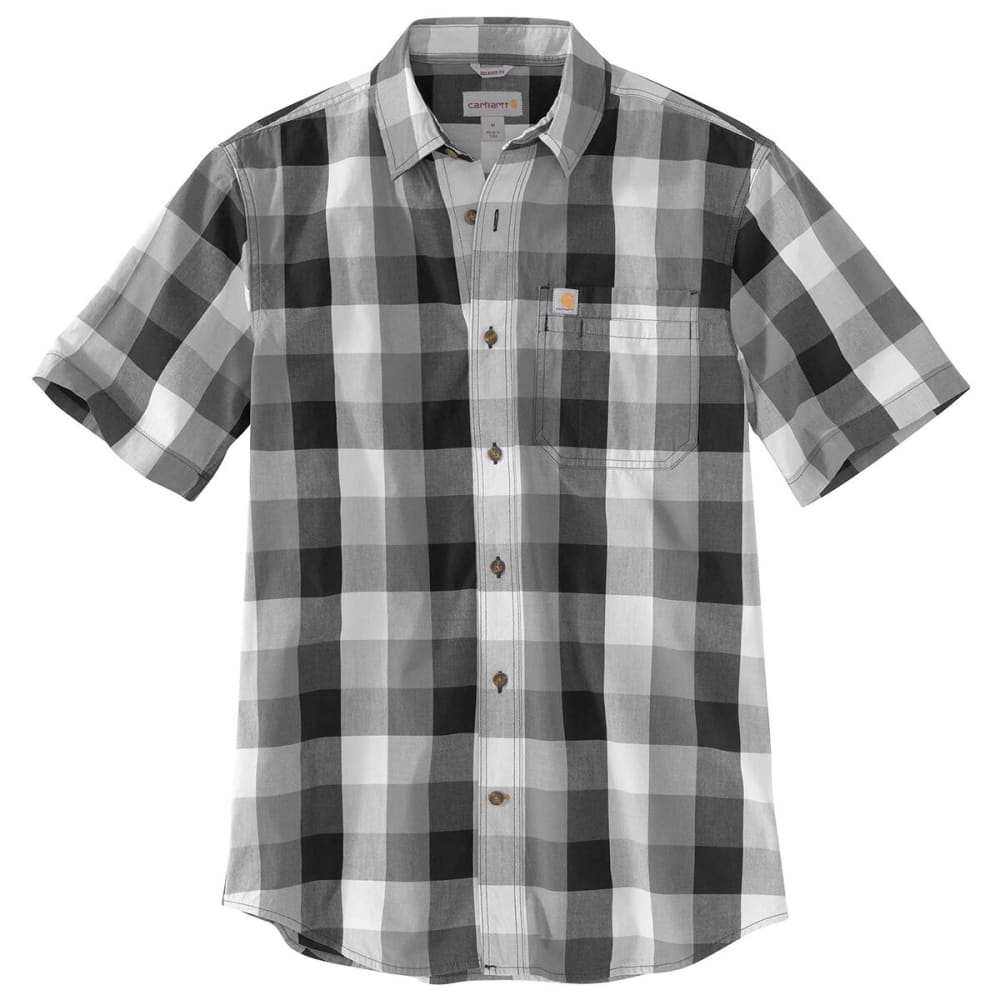 Carhartt Men&#039;s Essential Plaid Open Collar Short-Sleeve Shirt