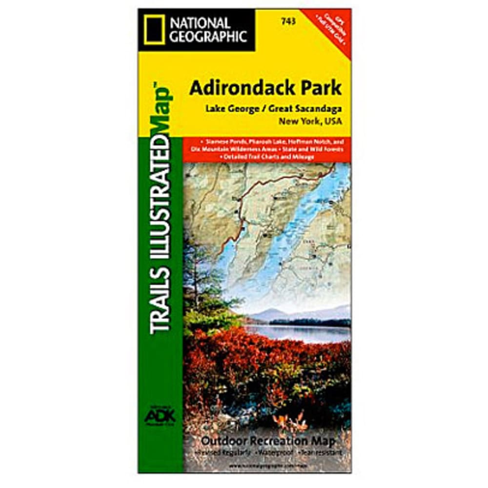 Nat Geo Adirondack Park Map, Lake George/great Sacandaga