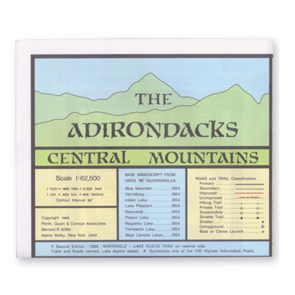 Adk Central Mountains Map