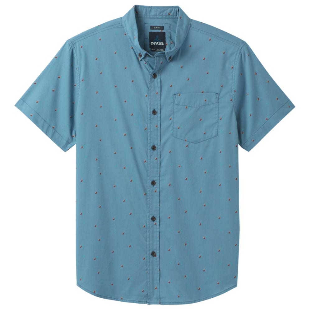 Prana Men&#039;s Broderick Short-Sleeve Slim Shirt - Size L