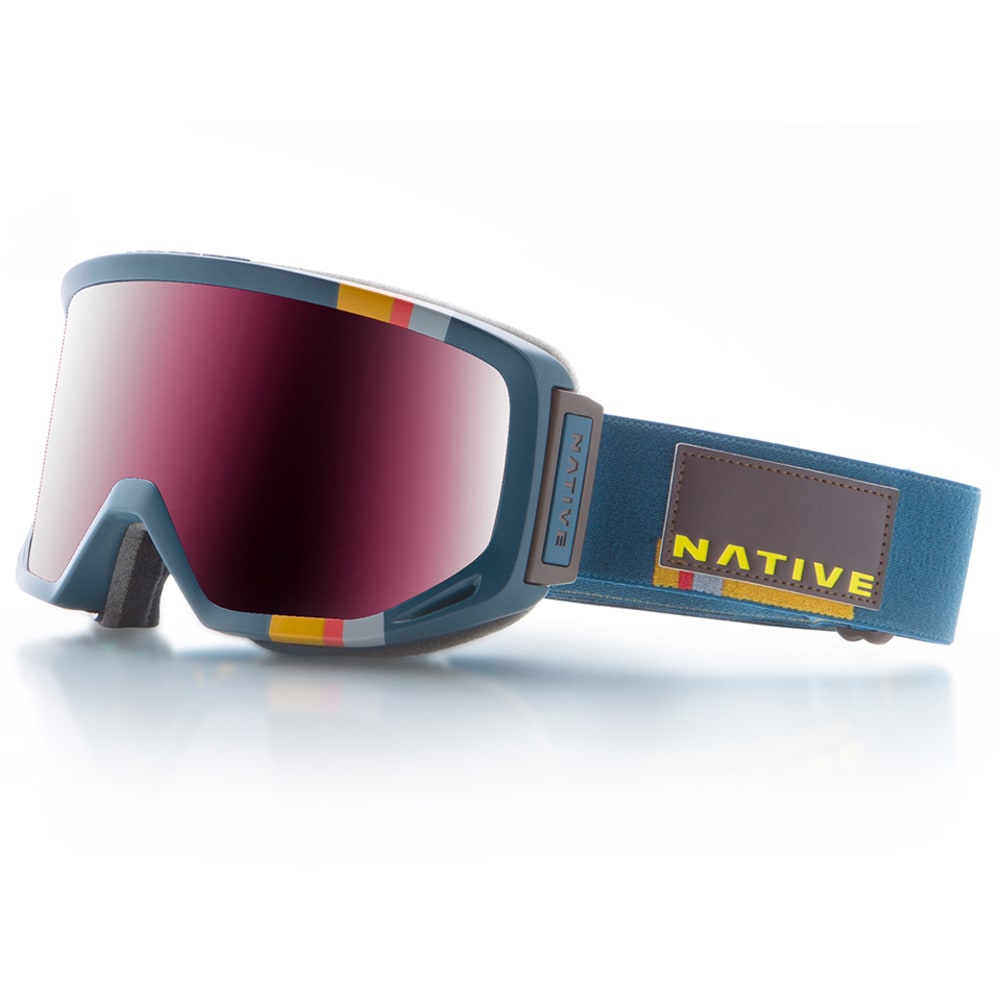 Native Eyewear Coldfront Goggles, Teal Roth, Silver Mirror Lens - Green