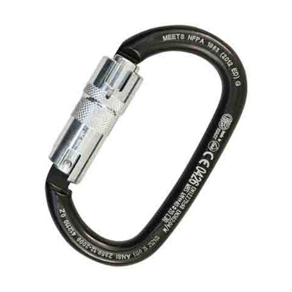 Kong Usa Ovalone Steel Ansi Auto-lock Carabiner - Black