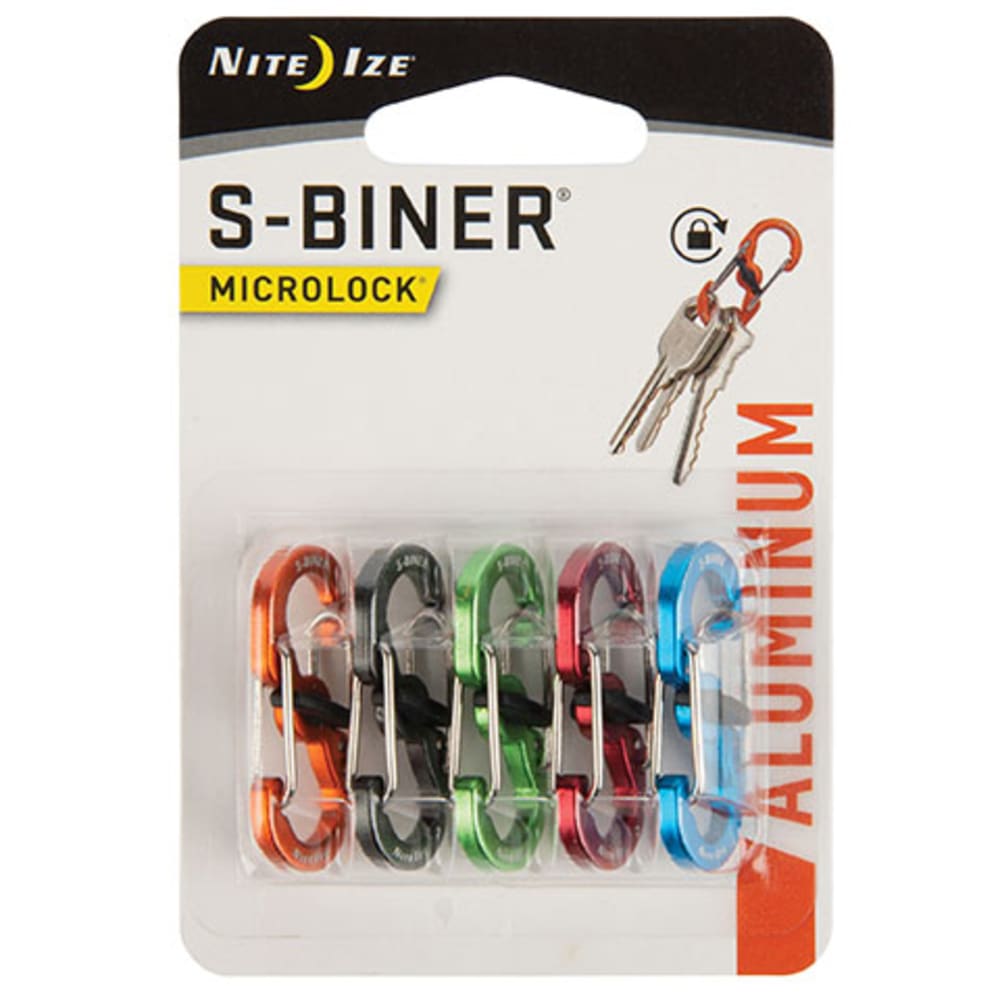 Nite Ize S-Biner Microlock Aluminum, 5-Pack
