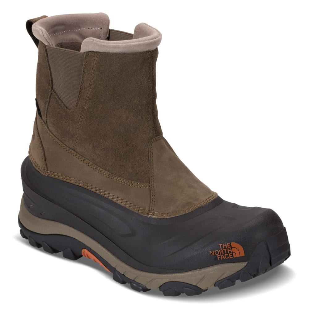 The North Face Men&#039;s Chilkat Iii Pull-On Mid Waterproof Winter Boots, Mudpack Brown/orange