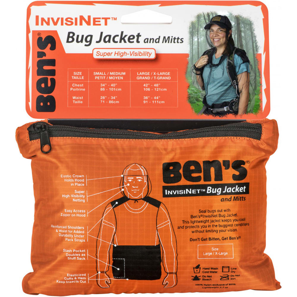 Adventure Medical Kits Ben&#039;s Invisinet Bug Jacket And Mittens, L/xl