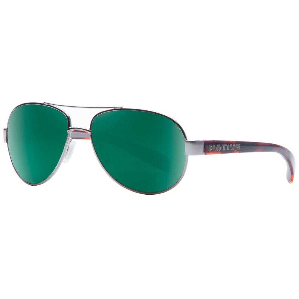 Native Eyewear Haskill Sunglasses, Maple Tort/green Reflex - Black
