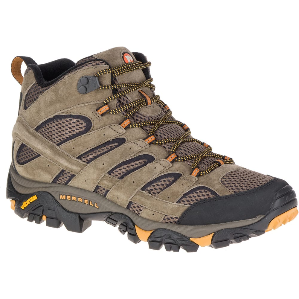 Merrell Men's Moab 2 Ventilator Mid Hiking Boots, Walnut, Wide - Brown