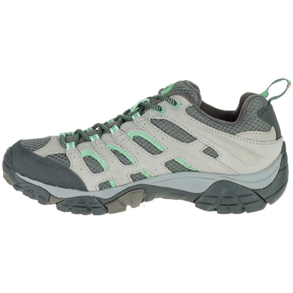 MERRELL Women's Moab WP Hiking Shoes, Drizzle/Mint