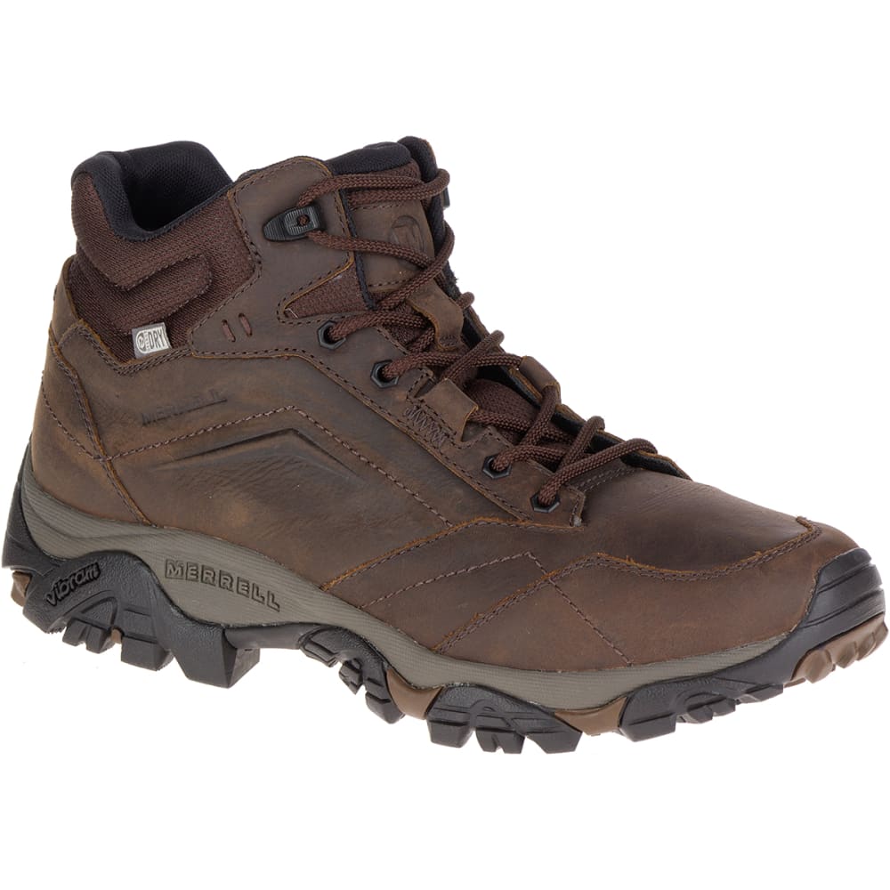 Merrell Men's Moab Adventure Mid Waterproof Hiking Boots, Dark Earth, Wide - Brown