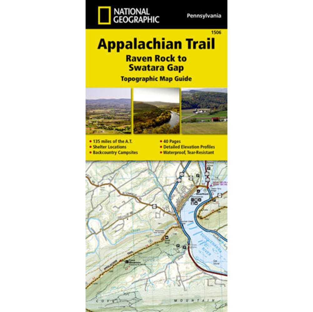 National Geographic Appalachian Trail, Raven Rock To Swatara Gap Topographic Map Guide