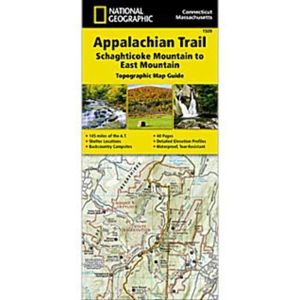 National Geographic Appalachian Trail, Schaghticoke Mountain To East Mountain Topographic Map Guide