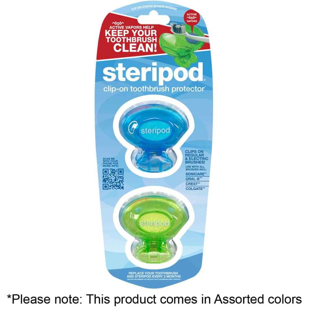 Lms Steripod Clip-On Toothbrush Protector, 2 Pack