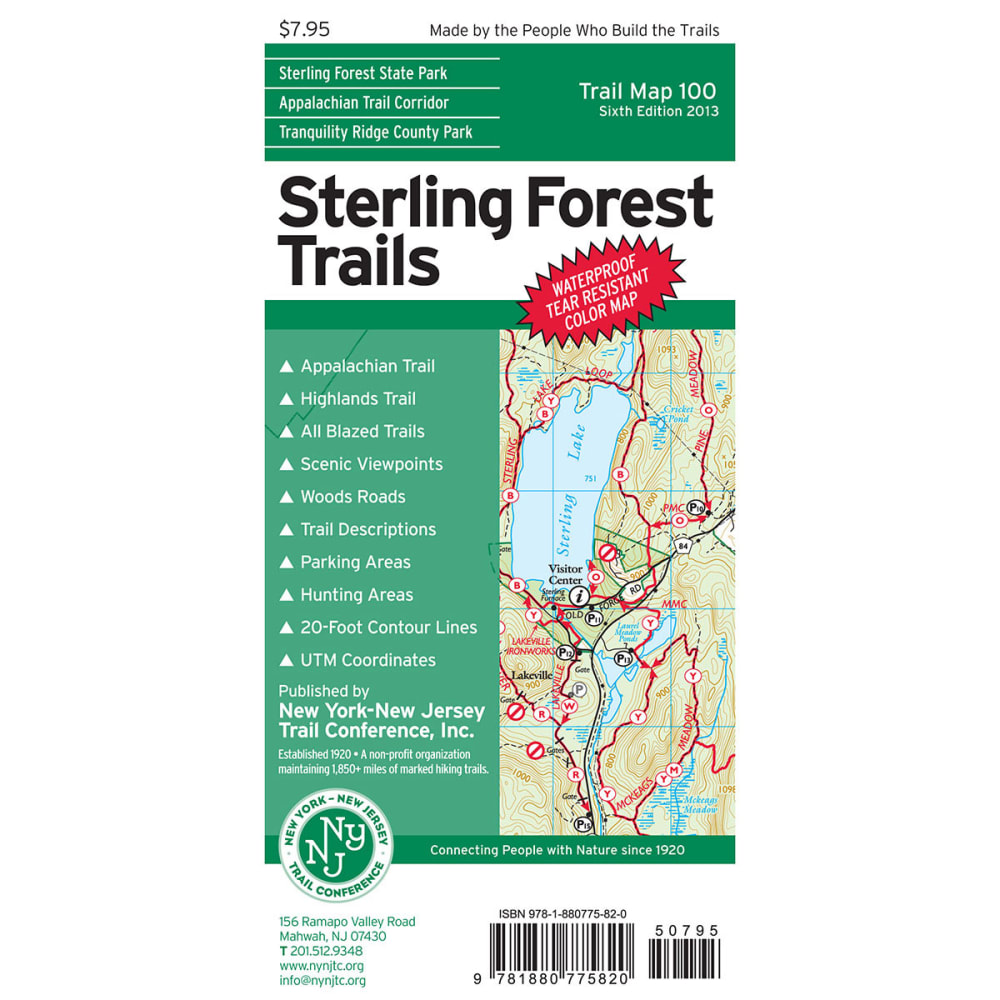 Ny-nj Trail Conference Sterling Forest Trails Map
