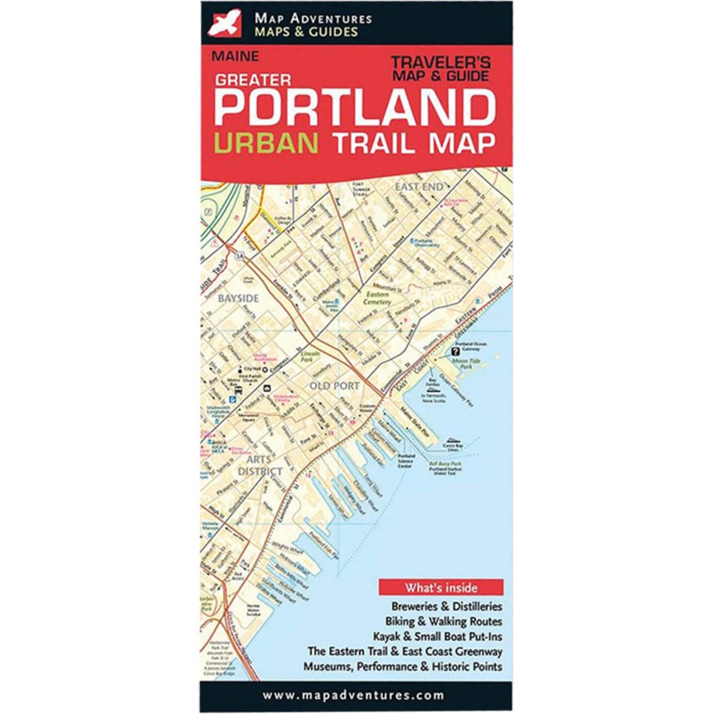 Map Adventures Greater Portland, Maine Urban Trail Map