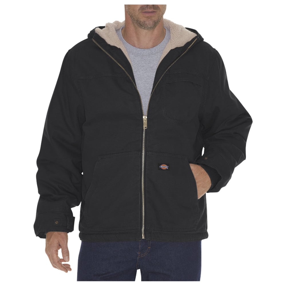 Dickies Men&#039;s Tj350 Sanded Duck Sherpa Lined Hooded Jacket