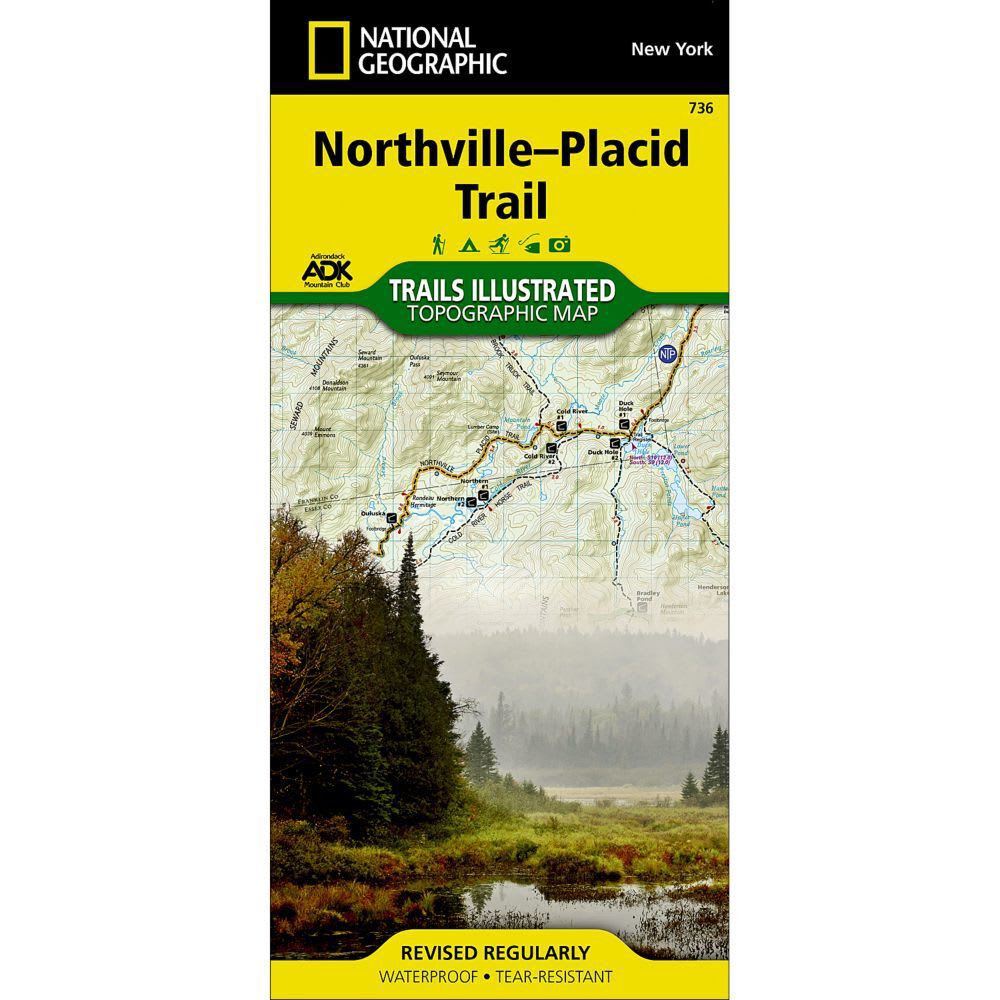 National Geographic 736 Adirondack Park, Northville-placid Trail Map