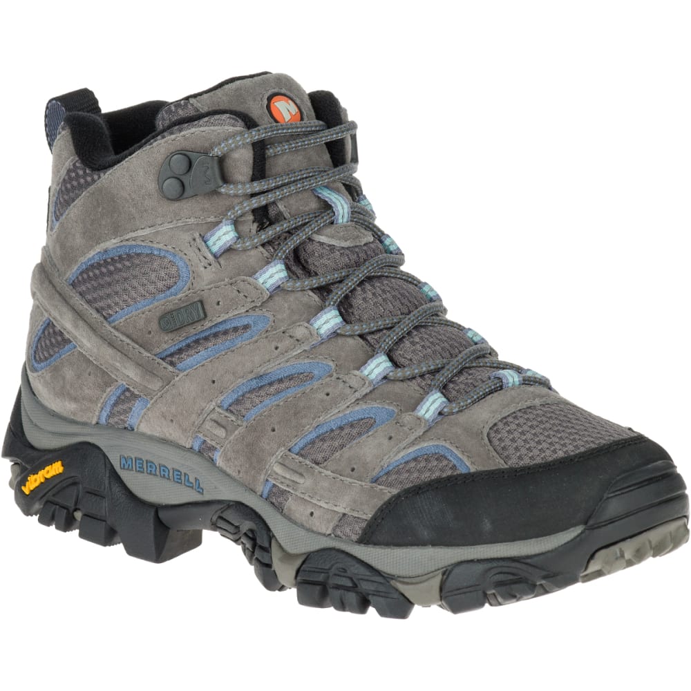 Merrell Women&#039;s Moab 2 Mid Waterproof Hiking Boots, Granite , Wide - Size 7.5