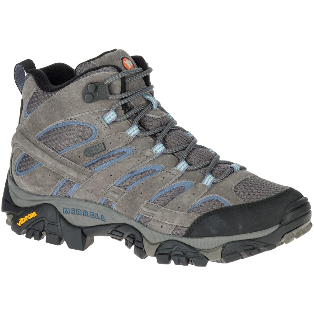 Merrell Women&#039;s Moab 2 Mid Waterproof Hiking Boots, Granite - Size 6