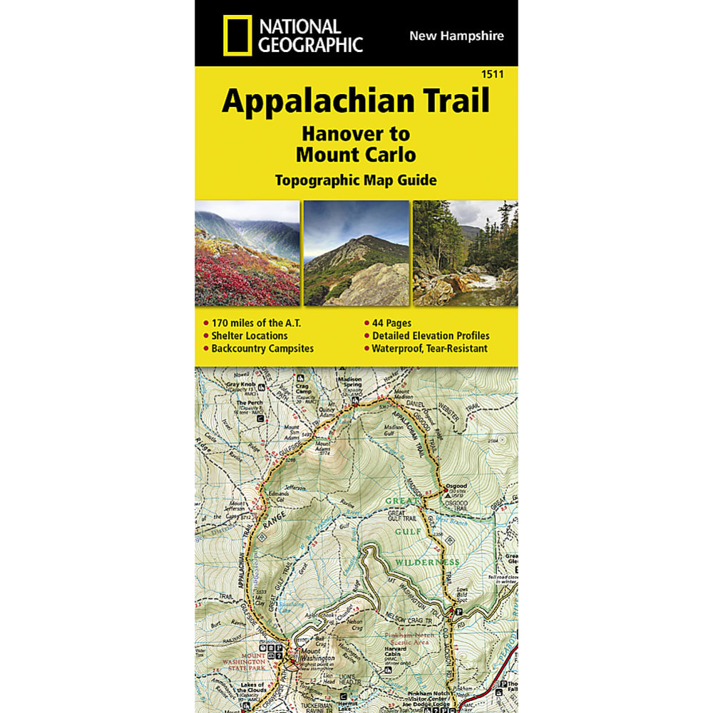 National Geographic Appalachian Trail, Hanover To Mount Carlo Topographic Map Guide