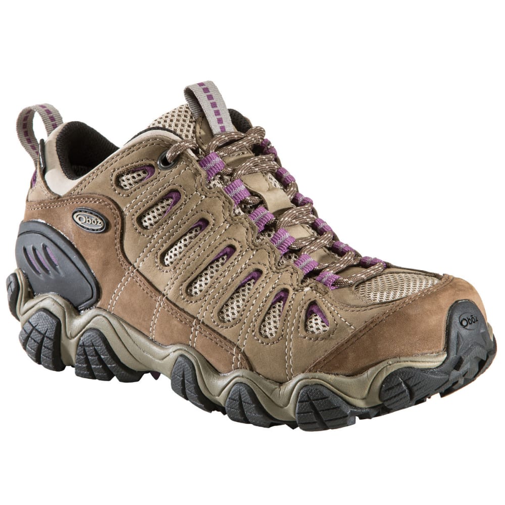 Oboz Women&#039;s Sawtooth B-Dry Waterproof Low Hiking Shoes, Violet, Wide - Size 6
