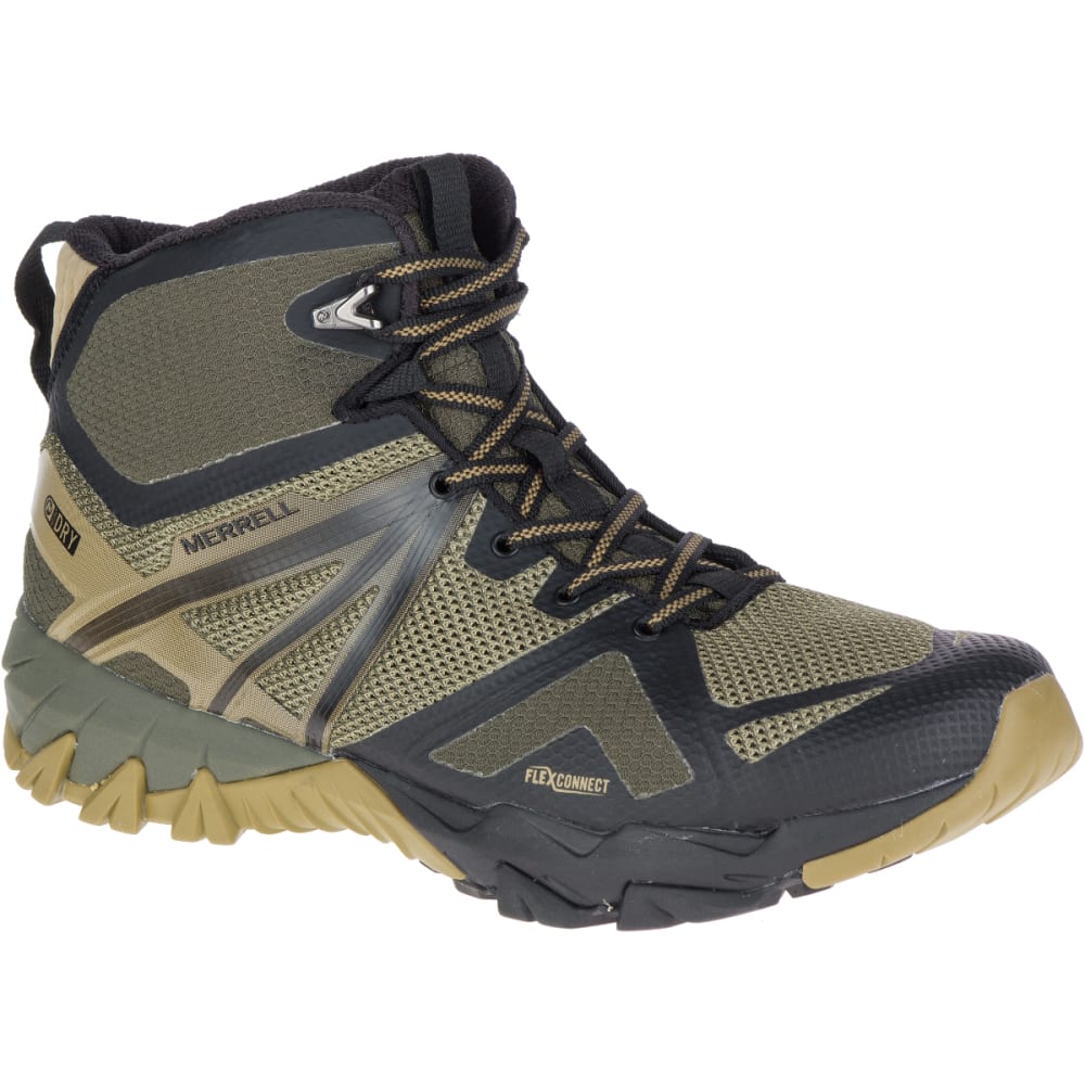 Merrell Men's Mqm Flex Mid Waterproof Hiking Boots - Green