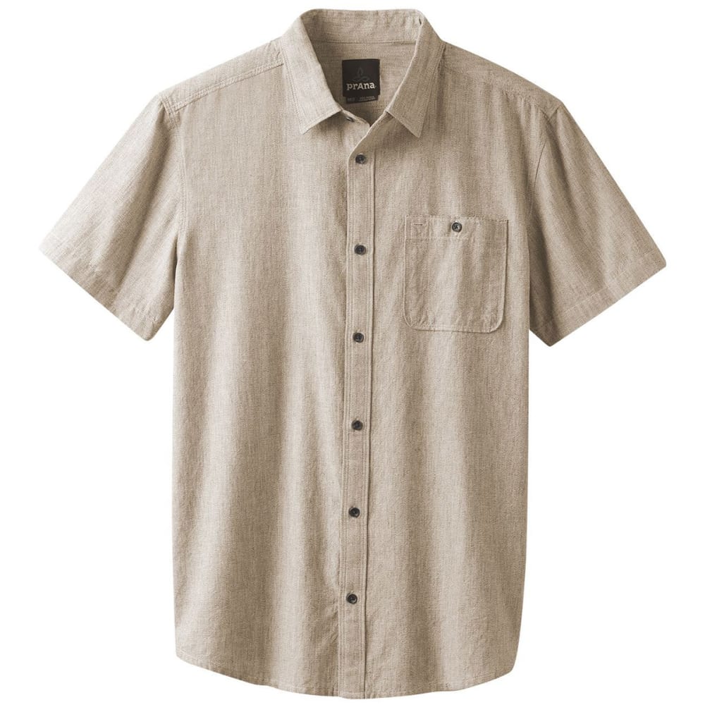 Prana Men&#039;s Jaffra Woven Short-Sleeve Shirt - Size S