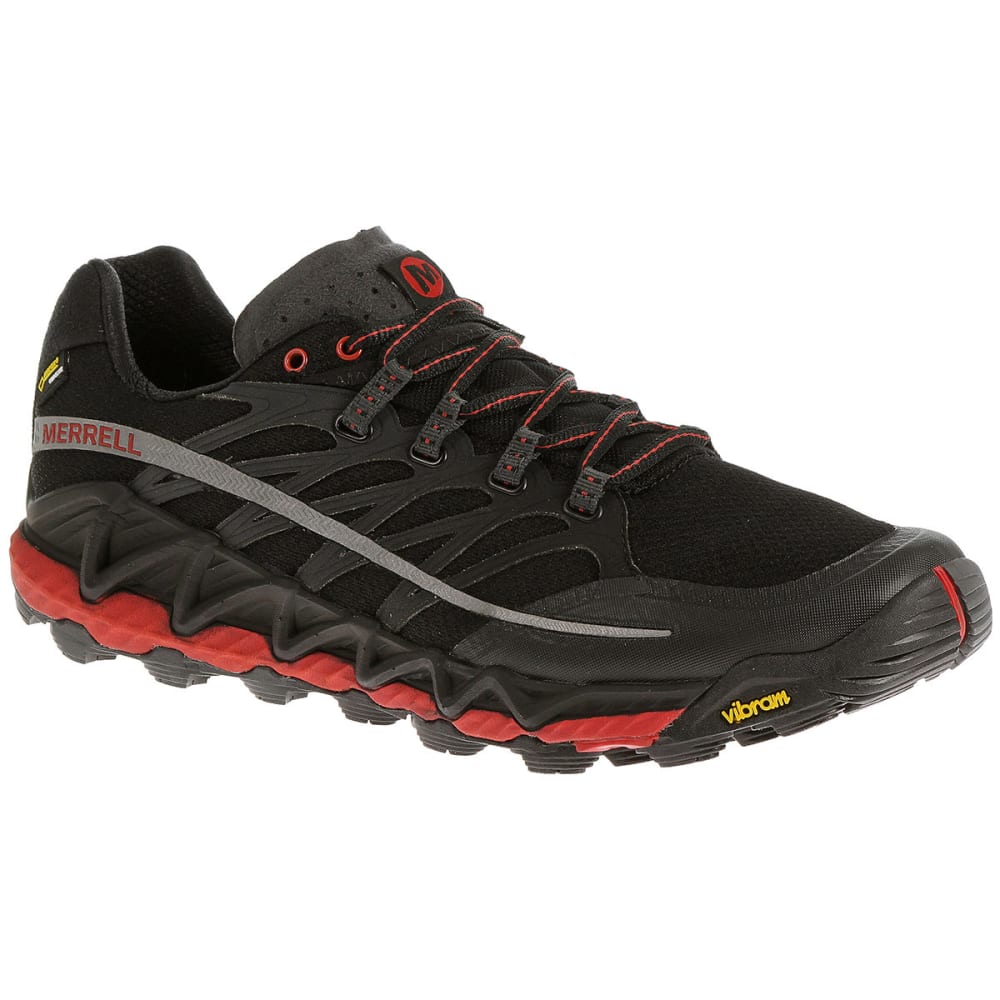 MERRELL Men's All Out Peak GTX Trail Running Shoes, Black/Molten Lava