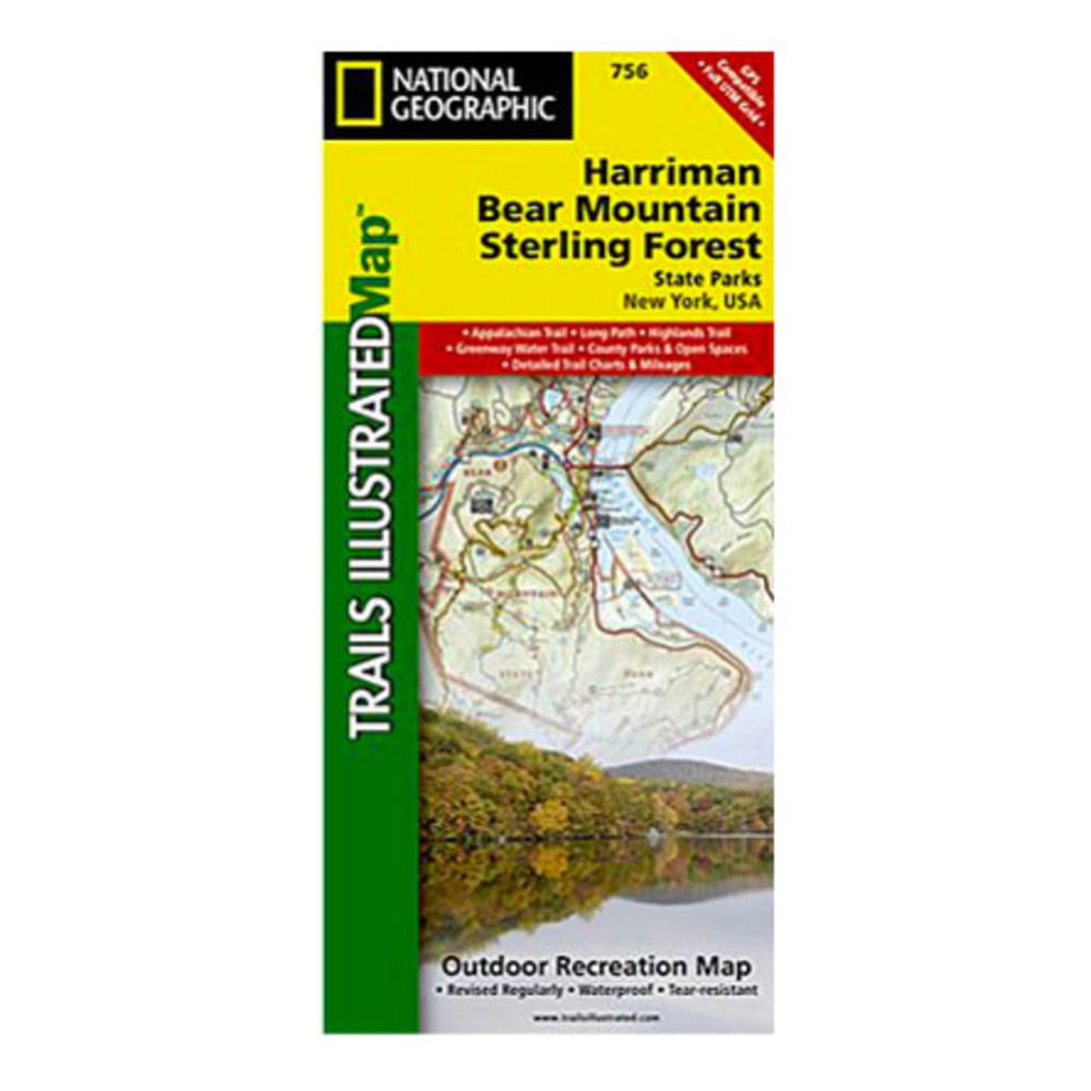 Nat Geo Harriman Bear Mountain Sterling Forest Map