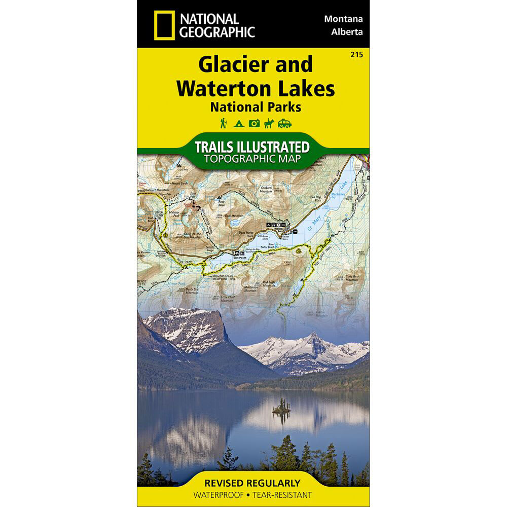 Nat Geo Glacier/waterton Nat&#039;l Park Map