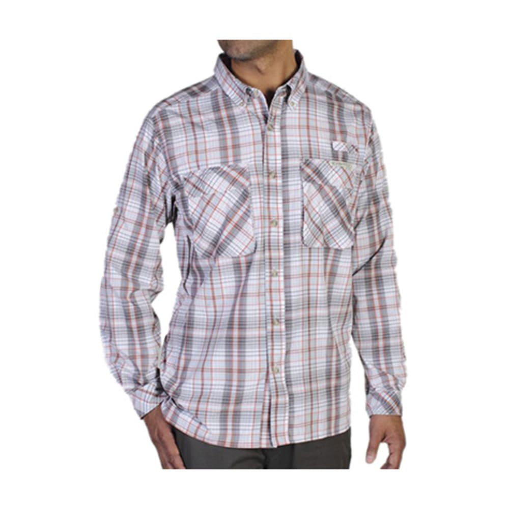Exofficio Men's Air Strip Macro Plaid Shirt, L/s  - Size S