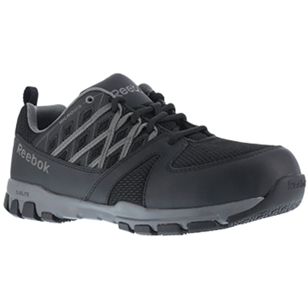 Reebok Work Men&#039;s Sublite Work Steel Toe Athletic Oxford Sneaker, Black/grey