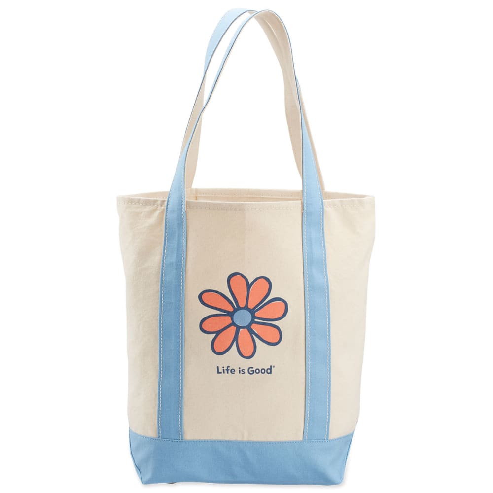 Life Is Good Daisy Carry-on Canvas Tote Bag - Blue
