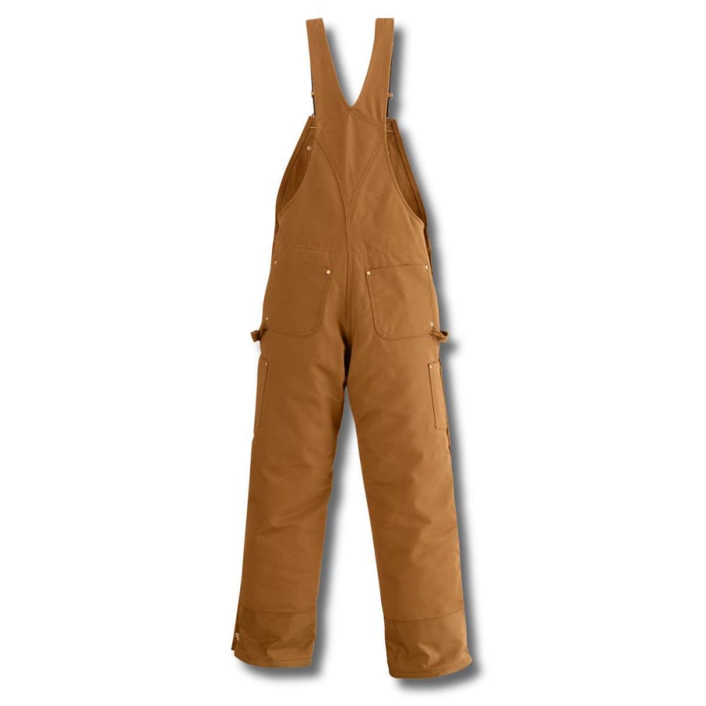 Carhartt Men&#039;s Duck Quilt-Lined Zip-To-Thigh Bib Overalls