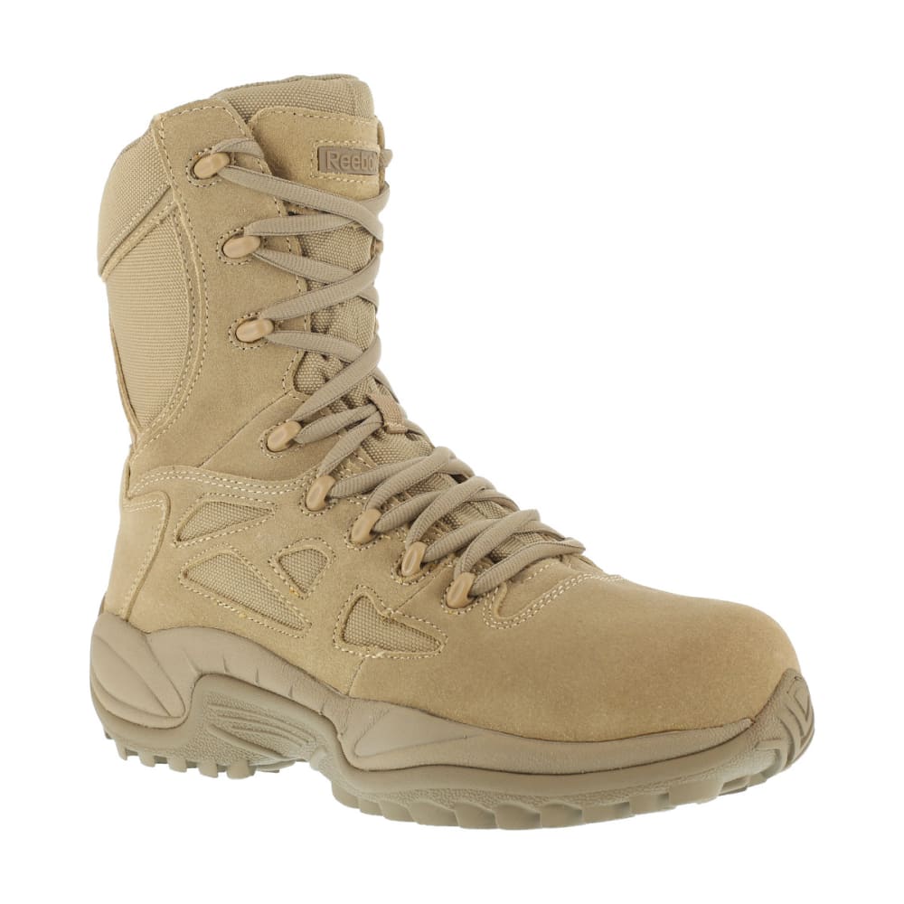 Reebok Work Men's Rapid Response 8Inch Rb Composite Toe Work Boots, Desert Tan, Medium Width