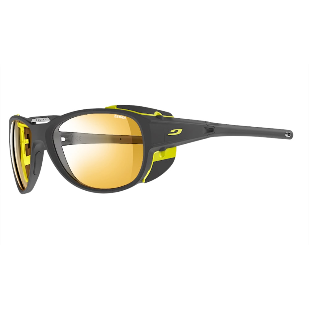 Julbo Explorer 2.0 Sunglasses With Zebra, Matt Grey/yellow - Black