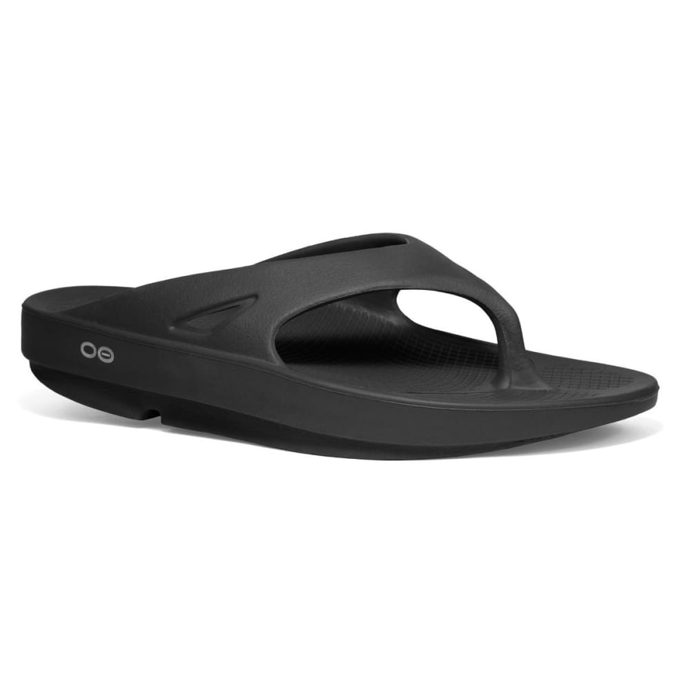 Oofos Unisex Ooriginal Thong Sandals, Black - Size M12/W14
