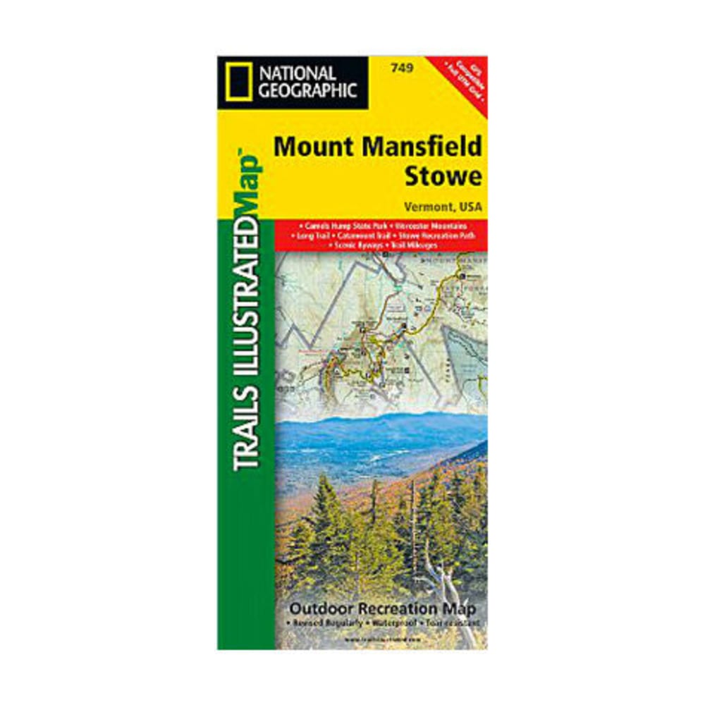Nat Geo Mount Mansfield Stowe Map