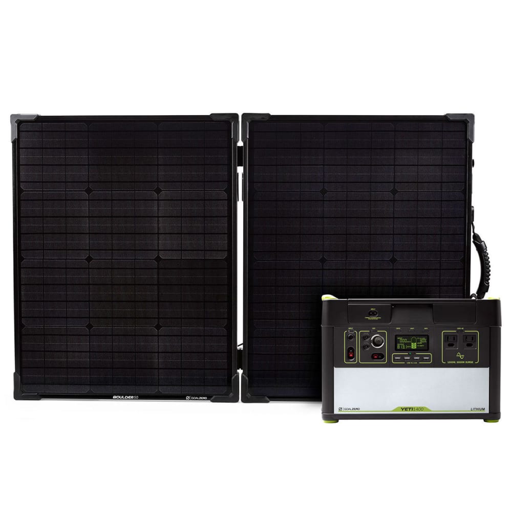 Goal Zero Yeti 1400 Lithium Power Station And Boulder 100 Solar Panel Kit