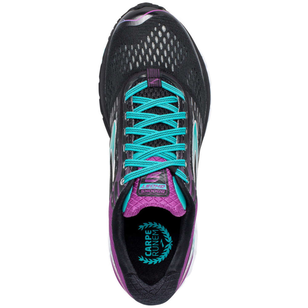BROOKS Women’s Ghost 9 Running Shoes, Wide, Black/Sparkling Grape ...